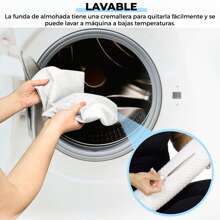 MAGIC SELECT Almohada Cervical Circular de Espuma Viscoelástica con Funda de Lavable