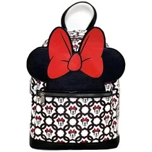 Disney Disney Minnie Mouse 10" Mini Deluxe Backpack With 1 Front Pocket And Large Minnie Bow - 白色 - 查看 2