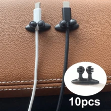 10 件裝汽車電纜夾用於電線管理的夾子整理器 - 黑色 - 查看 2