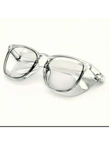 1 副时尚安全眼镜，透明防雾防刮防护眼镜，男女皆宜 - 無色 - 查看 9