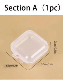 2个/3个/5个/10个/20个/30个迷你塑料收纳盒，透明首饰整理盒，便携式耳塞药盒（带盖），多功能小型五金工艺品收纳盒，1个多用途透明塑料空收纳盒，售价1美元，可用于收纳耳环、戒指、首饰、美甲用品、美甲工具 - 收納盒 - 查看 3