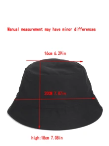 Unisex Polyester Reversible Solid Bucket Hat - Foldable, Suitable For Beach, Travel, Back To School Season - Multicolor - View 2