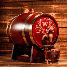 Barril de whisky personalizado grabado de 3L | Mini barril de madera de whisky | Regalo de boda | Regalo para padrinos de boda | Regalo de cumpleaños | Barril de madera | Regalo para él, multifuncional, duradero, ornamental, reutilizable, exquisito, elegante, de alta calidad, colorido, moderno, personalizado, único, regalos ideales para ella, novio, papá, novia, mamá, familia, amigos, salón de té, hogar, jardín, oficina, para aniversarios, para el Día de San Valentín, para el Día de la Madre, para cumpleaños, para el Día del Padre, para graduación, para bodas, para inauguración de la casa