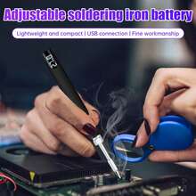 650mAh Mini Electric Soldering Iron Kit, Portable Smart Battery Pen Welding Tool, Personal DIY Tool - Standard 510 Thread, With Digital Voltage Display, Rechargeable Battery, USB-C Fast Charging, 3 Voltage Adjustable, Suitable For DIY Projects And Electronics Repair (Soldering Iron Tip Needs To Be Purchased Separately) - Multicolor - View 2