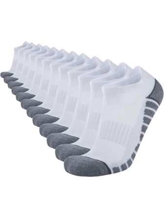6/12 Pairs Unisex Short Sports Socks, Cushioned Breathable Low-Cut Athletic Socks For Running, Workout, Fitness, Suitable For Men And Women For Everyday Wear In Spring, Summer, Autumn And Winter