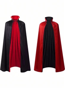 Halloween Vampire Cloak Red And Black Double Collar Death Cloak Death Cloak Pirate Cloak Witch Cloak Costume Props