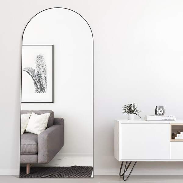 Full Length Mirror 165*60cm Arch Floor Mirror With Stand Arched Mirror Full Body Mirror Gold Standing Hanging Or Leaning Against Wall For Bedroom Entry, Bedroom, Living Room