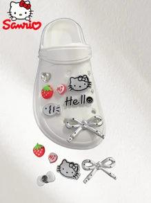 Sanrio Akcesoria do butów w stylu jaskiniowym, klamra do butów w kształcie krzyża DIY, odpinane akcesoria do butów, odpowiednie na sezon letni, zimowy, wiosenny i jesienny.