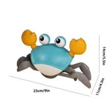 1 件儿童发条螃蟹玩具，可拉动并漂浮在水中