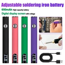 650mAh Mini Electric Soldering Iron Kit, Portable Smart Battery Pen Welding Tool, Personal DIY Tool - Standard 510 Thread, With Digital Voltage Display, Rechargeable Battery, USB-C Fast Charging, 3 Voltage Adjustable, Suitable For DIY Projects And Electronics Repair (Soldering Iron Tip Needs To Be Purchased Separately) - Multicolor - View 1