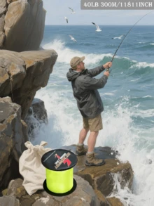 300米编织鱼线，4股，6-100磅，高强度，耐磨，适用于淡水和咸水钓鱼