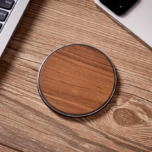 Personalized Customization Wooden Qi Charger Pad - 15W Fast Wireless Charging Station, Wooden Wireless Charger, Custom Name Engraved Charging Station,Groomsmen Gift