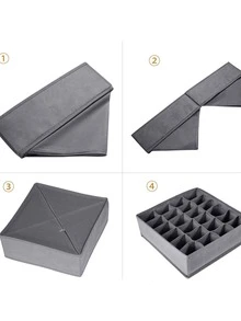 1/4 chiếc Hộp đựng tất và đồ lót, Hộp chia ngăn kéo có thể gấp gọn 6/7/8/24 ngăn, Giỏ chia ngăn tủ quần áo, Tiết kiệm không gian cho tủ quần áo tại nhà, Phụ kiện phòng ngủ, Đồ trang trí tủ quần áo, Đồ trang trí ngày lễ/Phòng/Nhà/Phòng ngủ, Hộp lưu trữ, Đồ lưu trữ tại nhà - Nhiều màu - Xem 8