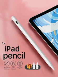 兼容 iPad Pencil 防掌误触倾斜兼容 Apple Pencil 电源显示触控笔兼容 iPad Air/Pro 13 11 2024 Pro13 Pro11 平板笔可充电电池 90mAh