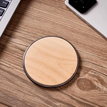 Personalized Customization Wooden Qi Charger Pad - 15W Fast Wireless Charging Station, Wooden Wireless Charger, Custom Name Engraved Charging Station,Groomsmen Gift