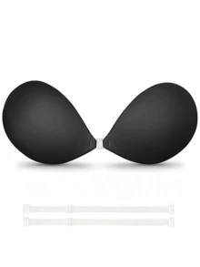 5cm Thick Strapless Sticky Bra Invisible Sticky Boobs Silicone Adhesive Bra Backless Pushup Lift Bra Beige Black Summer Backless/Strapless Occasions