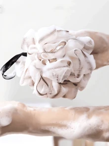 4pcs Set Luxury Bath Puff, New Bath Flower, Soft & Durable Cute Girl Bath Puff, Loofah Bath Puff, Luffa Bath Puff, Soft Luffa Bath Puff With Drawstring, Bath Sponge, Suitable For All Skin Types Luffa Bath Towel