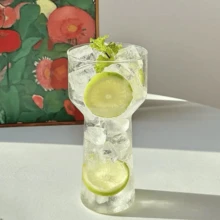 1 cốc thủy tinh đựng nước ép chất lượng cao, cốc đựng đồ uống hình ngọn đuốc, thích hợp đựng cocktail, nước có ga, cốc Mocktail sáng tạo, lý tưởng cho các buổi tụ họp tại nhà hoặc nhà hàng - Nhiều màu - Xem 14