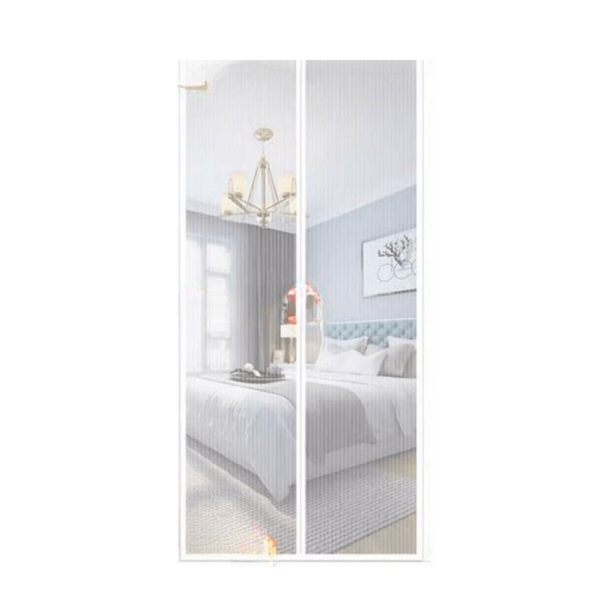 Mosquitera antimosquitos para puerta de cierre magnético entero. Medidas para puesta de 90 cm x 210 cm,140 x 240 cm y 140 x 280 cm