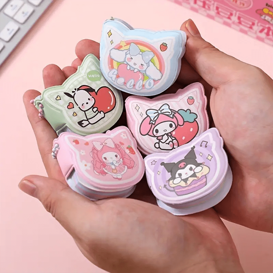 Sanrio 3pcs Sanrio Notebooks With Cute Charms | Portable Mini Notebook With Adorable Cartoon Patterns | Fun Creative Journal For Everyday Use, Keep Your Schedules Organized (Random Style)