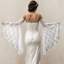 1pc Lace Mid-Length Bridal Gloves, Suitable For Wedding, Special Occasion Outfits Fall Clothes For Women