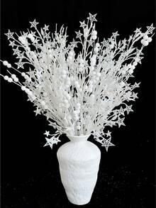 1/2/3pcs Artificial Sparkling Glitter Plant ,48cm Fake Tree Branch With Berry,Christmas Tree Decorations Ornament For Living Room And Bedroom , Wedding, Party, Home Decoration, Desk Stuffing.Thanksgiving Christmas Supplies, Home Decor,Table Decor,Outdoor And Indoor Christmas Decor,Room Decor Christmas Decorations