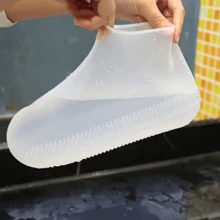 1 Đôi Ủng Đi Mưa Latex Chống Thấm Nước, Thích Hợp Cho Nhiều Tình Huống Bao Giày Chống Thấm Nước. Bền, Một Kích Thước Phù Hợp Với Tất Cả Phụ Nữ - trắng - Xem 6