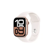 Apple S10 智慧手錶 42mm/46mm 鋁金屬錶殼 GPS款 40%亮度提升 游泳防水 車禍偵測 玫瑰金+淡桃粉色
