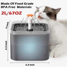 猫用饮水器，宠物饮水器，带 LED 夜灯和 5 个过滤器，2 升，适用于猫和小型犬的饮水器 - 彩色 - 查看 5