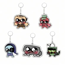 1 件趣味笑话亚克力钥匙扣，可爱迷人的亚克力钥匙扣，简约时尚配饰学校字母卡通汽车配件哥特 Y2k - 多色2 - 查看 1