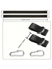 Strapazierfähiges Camping-Hängemattenbefestigungsset mit 2 Karabinerhaken, Baumschaukel-Gurtset, geeignet für alle Arten von Outdoor-Hängematten und Spielplatz-Zubehör
