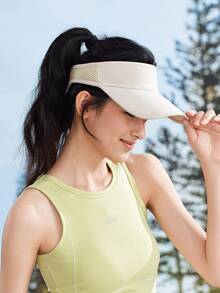 CAMEL CROWN Running Sun Hat Women's Sports Outdoor Empty Top Sun Protection Golf Marathon Tennis Hat - Pale Apricot Color - View 3