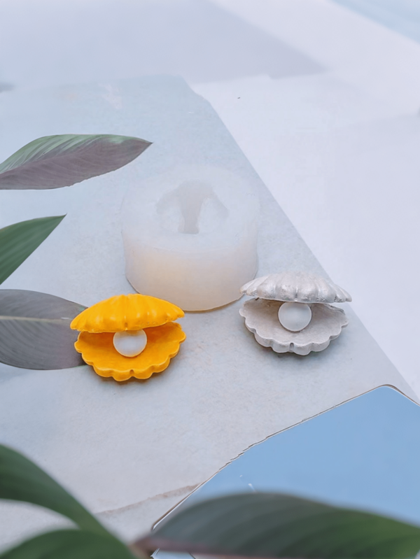 1pc Pearl Shell Candle Silicone Mold DIY Scallop Plaster Epoxy Resin Casting Mold Decor Home Desktop Ornament