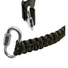 DEV´S TACTICAL & OUTDOOR Correa de Hombro Tactica Tejida, Correa Lisa de 2 Anclajes Paracord, Correa de 2 Puntos Hilo Paracord. - Verde militar - Ver 3