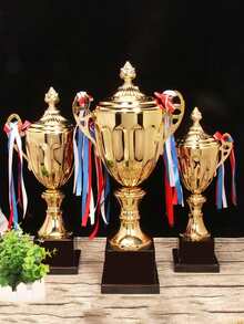 Metal Large Trophy Cup For Custom Trophy Keepsake, Gold Award For Sports, Tournaments, Competitions