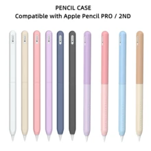 Pencil Case Compatible With Apple Pencil Pro And 2nd Generation Case Silicone Protective Cover Sleeve Skin - Multicolor - View 3