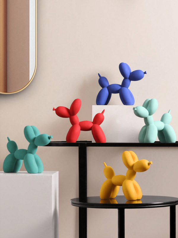 1pc Nordic Creative Balloon Dog Figurine For Living Room, Bedroom, Cabinet, Cartoon Animal, Simple And Modern Decorative Soft Furnishing Art Piece Room Decor, Home Decor, Birthday Decor, Kitchen, Wedding, Bedroom Decor, Living Room Decor, Gift, Party Decor, Garden Decor