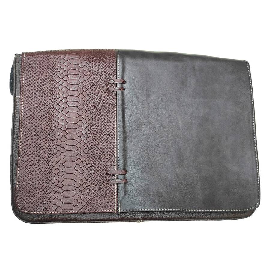 Portafolio Oficio Legal Grabado Asa Ajustable 15.6 - Marrón - Ver 1