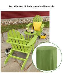 1pc Multi-Color Garden/Balcony Side Table Cover, Outdoor Waterproof Round Table Protector, Patio Furniture Cover (18.5*17.7in)