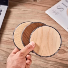 Personalized Customization Wooden Qi Charger Pad - 15W Fast Wireless Charging Station, Wooden Wireless Charger, Custom Name Engraved Charging Station,Groomsmen Gift