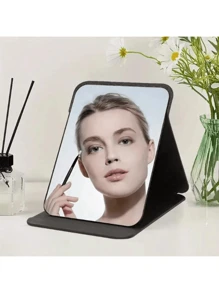 1Pc składane lustro do makijażu z toaletką kosmetyczną do podróży, toaletka, wystrój pokoju, akademik, prezenty kosmetyczne (prostokątne)