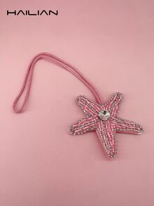 HAILIAN Móc khóa túi xách chủ đề sao và sao biển, bao gồm sao biển đính kim cương, sao biển đính hạt, sao biển lấp lánh và nhiều kiểu dáng khác. Có thể dùng làm móc khóa túi xách, móc chìa khóa xe hơi, hoặc làm quà tặng nhỏ cho gia đình, bạn bè và người thân yêu vào dịp sinh nhật, ngày lễ và mùa tựu trường. Chất liệu bao gồm hạt cườm, đá pha lê và đinh tán thủ công. - Nhiều màu - Xem 5