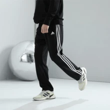 Adidas Casual Pants, Classic 3-Stripes Sweatpants, Loose Straight Leg Joggers, Campus & Street Style - Black - View 4