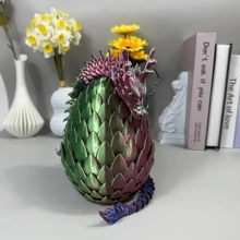 1pc 3D Printed Giant Scaled Dragon Egg + 23.62 Inch Large Decorative Item, Home Gift, Party Gift, Halloween & Christmas Gift, Fashionable Scaled Dragon Decor