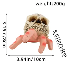 Halloween Skeleton Hand Prop, Horror Yard Resin Decor, Skull Shell Creepy Hand Gag Gift