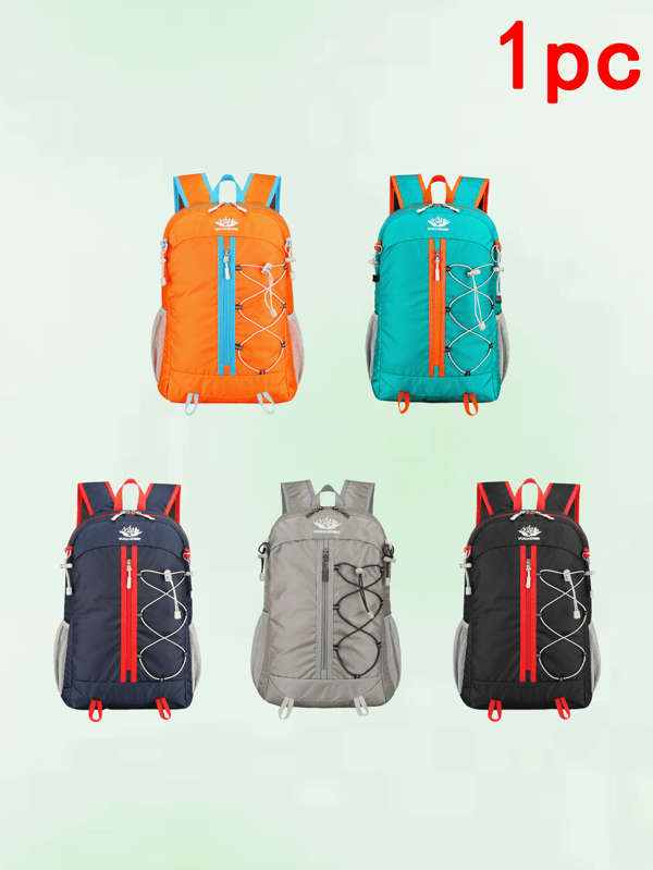 1pc, Versatile, Fashionable, High-Value, Niche Design, Casual Handbag, Nylon Fabric, Letter Print, Adjustable Shoulder Strap, Lightweight Multi-Pocket Backpack, Suitable For Men'S Daily Commuting And Going Out For Shopping, Fitness, Cycling And Hiking.