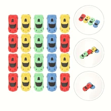 15pcs/Set Mini Race Car Erasers, Random Color Assortment, School Classroom Rewards, Prizes, Gifts And Fun Stationery, Learning Supplies