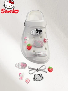 Sanrio Akcesoria do butów w stylu jaskiniowym, klamra do butów w kształcie krzyża DIY, odpinane akcesoria do butów, odpowiednie na sezon letni, zimowy, wiosenny i jesienny.