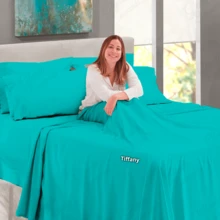 4 Pcs Kit Premium Super Soft Sheet Set - 4PCS - verde menta - Ver 2