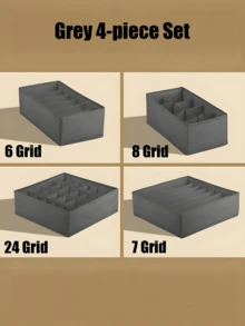 1/4 chiếc Hộp đựng tất và đồ lót, Hộp chia ngăn kéo có thể gấp gọn 6/7/8/24 ngăn, Giỏ chia ngăn tủ quần áo, Tiết kiệm không gian cho tủ quần áo tại nhà, Phụ kiện phòng ngủ, Đồ trang trí tủ quần áo, Đồ trang trí ngày lễ/Phòng/Nhà/Phòng ngủ, Hộp lưu trữ, Đồ lưu trữ tại nhà - Nhiều màu - Xem 19